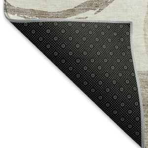 HomeRoots 10' Geometric Ivory Beige Taupe Washable Area Rug - Durable, UV Protected, Perfect for High-Traffic Homes 675084
