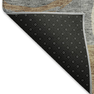 HomeRoots 8' X 10' Modern Pewter Gray & Black Geometric Area Rug - Washable, UV Protected, Durable & Stylish 675088