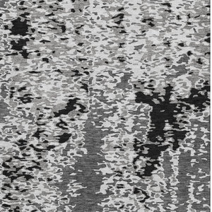 HomeRoots 8' X 10' Gray Silver and Black Abstract Area Rug - Durable, Stain-Resistant, UV Protected Design for Modern Homes 675118
