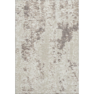 HomeRoots 5' X 8' Ivory And Beige Abstract Washable Area Rug - Soft, Durable, UV-Protected for Any Space! 675122