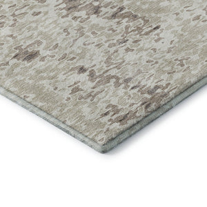 HomeRoots 5' X 8' Ivory And Beige Abstract Washable Area Rug - Soft, Durable, UV-Protected for Any Space! 675122