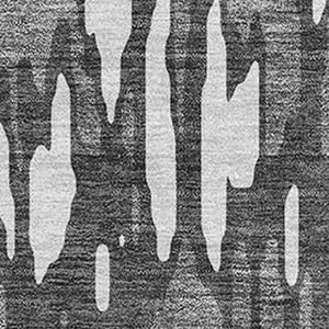 HomeRoots 8' X 10' Modern Gray and Ivory Abstract Washable Area Rug with UV Protection for Busy Homes 675160