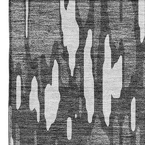 HomeRoots 10' X 14' Gray And Ivory Abstract Area Rug - Durable, Stain-Resistant, UV Protected for Homes 675162