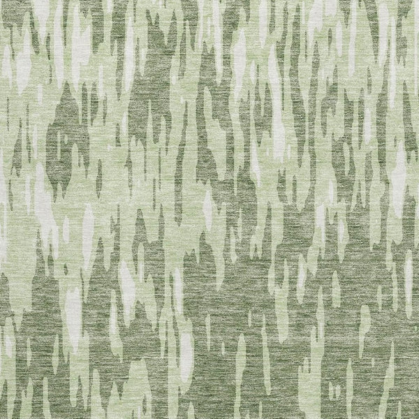 HomeRoots 5' X 8' Green And Ivory Abstract Area Rug - Durable, Stain-Resistant, UV Protected for High-Traffic Spaces 675164