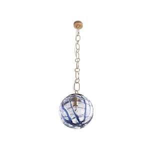 Wildwood Amo Pendant Brings Handcrafted Italian Mouth-Blown Smoke Glass With Antique Brass Suspension For Warm Ambient Glow Blue 67517