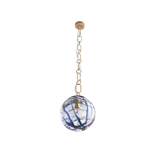 Wildwood Amo Pendant Brings Handcrafted Italian Mouth-Blown Smoke Glass With Antique Brass Suspension For Warm Ambient Glow Blue 67517