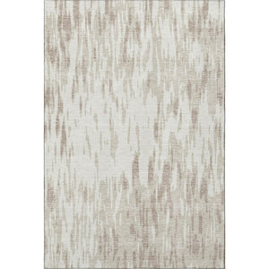 HomeRoots 5' X 8' Ivory And Beige Abstract Washable Area Rug - Durable, Stain Resistant, UV Protected Comfort 675170