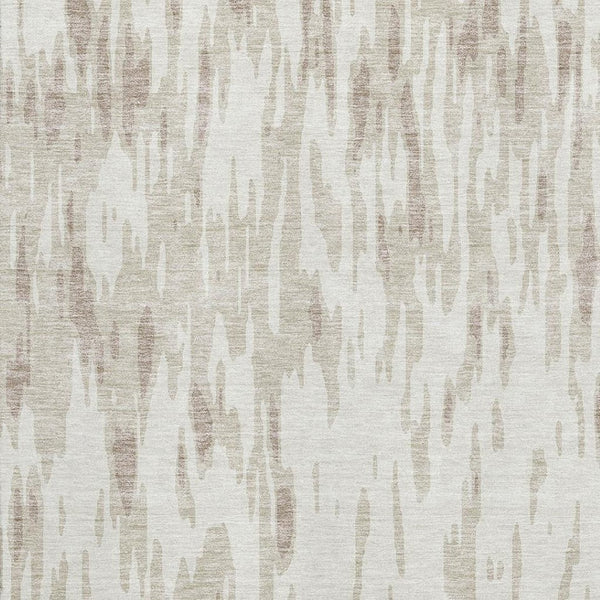 HomeRoots 9' X 12' Ivory and Beige Abstract Washable Area Rug with UV Protection for Kids and Pets' Safety 675173