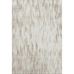 HomeRoots 10' X 14' Ivory And Beige Abstract Area Rug - Washable, UV Protected, Stain-Resistant for Modern Spaces 675174