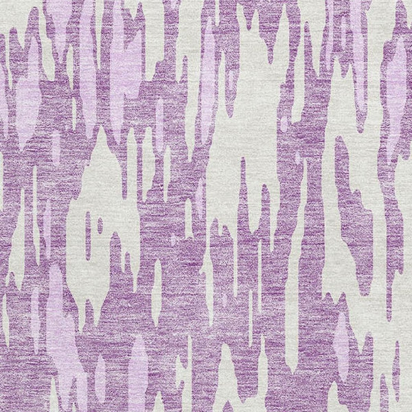 HomeRoots 8' X 10' Elegant Lavender & Ivory Abstract Washable Area Rug with UV Protection for Modern Spaces 675178