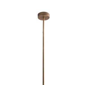 Wildwood Donata Italian Pendant With Marbleized Bronze Glass & Antique Brass Cage — Sculptural Ambient Light 67519