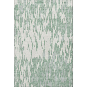 HomeRoots 5' X 8' Sage and Ivory Abstract Area Rug - Durable, Washable, UV-Protected for Modern Homes & Pets 675194