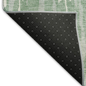 HomeRoots 10' X 14' Sage and Ivory Abstract Area Rug – Washable, UV-Protected, Stain-Resistant for Family Spaces 675198