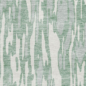 HomeRoots 10' X 14' Sage and Ivory Abstract Area Rug – Washable, UV-Protected, Stain-Resistant for Family Spaces 675198