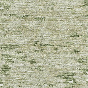 HomeRoots 9' X 12' Stylish Artichoke Green & Ivory Abstract Washable Area Rug with UV Protection & Durability 675203