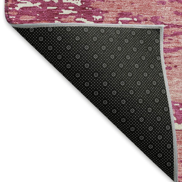 HomeRoots 10' X 14' Blush & Ivory Abstract Area Rug – Washable, UV-Protected, Stylish for Family Homes 675222