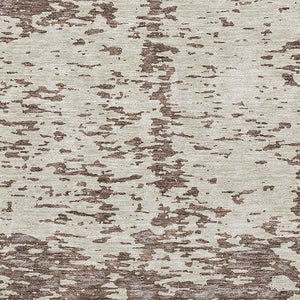 HomeRoots 5' X 8' Brown and Beige Abstract Area Rug - Washable, UV-Resistant, Perfect for Family Spaces! 675224