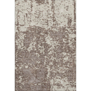 HomeRoots 8' X 10' Stylish Brown And Beige Abstract Area Rug - Washable, UV Protected, Ideal for Busy Homes 675226