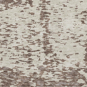 HomeRoots 8' X 10' Stylish Brown And Beige Abstract Area Rug - Washable, UV Protected, Ideal for Busy Homes 675226