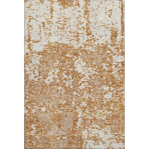 HomeRoots 8' X 10' Copper and Ivory Abstract Washable Area Rug – Stylish, Durable, UV Protected for Any Space! 675232