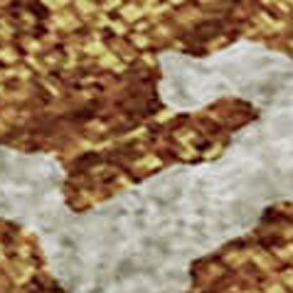 HomeRoots 10' X 14' Copper and Ivory Abstract Area Rug - Washable, UV Protected, Stylish for Modern Homes 675234