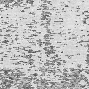 HomeRoots 5' X 8' Gray and Silver Abstract Area Rug - Washable, UV Protected, Stain Resistant, Kid & Pet Friendly 675242