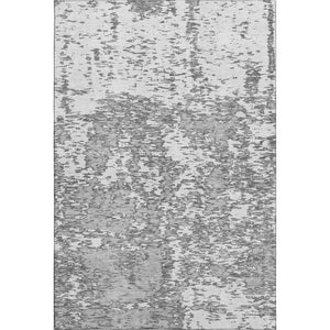 HomeRoots 8' x 10' Gray & Silver Abstract Area Rug – Stylish, Stain-Resistant, UV Protected for Modern Homes 675244