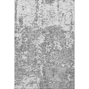 HomeRoots 9' X 12' Gray & Silver Abstract Area Rug - Washable, Stain Resistant, UV Protected for Modern Homes 675245
