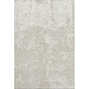 HomeRoots 8' X 10' Ivory and Beige Abstract Area Rug - Washable, UV Protected for High-Traffic Spaces & Style 675250