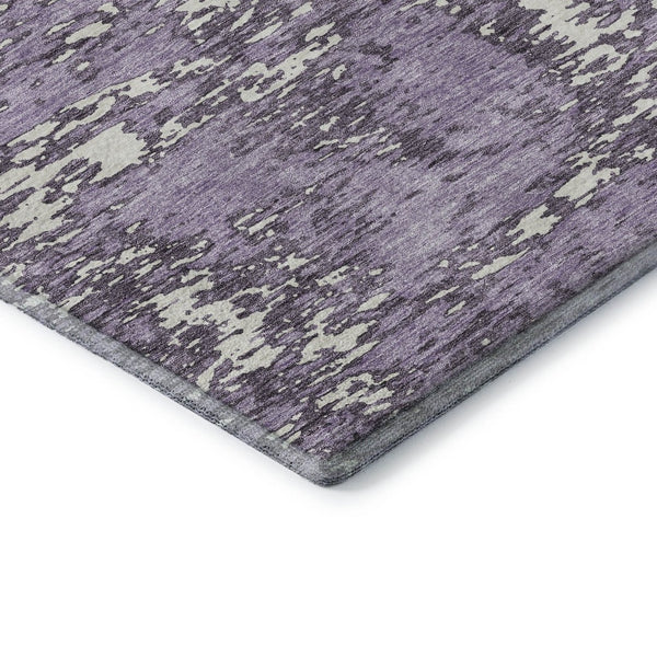 HomeRoots 9' X 12' Abstract Lavender & Ivory Area Rug - Stylish, Washable, UV-Protected, Perfect for Homes! 675257