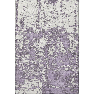 HomeRoots 9' X 12' Abstract Lavender & Ivory Area Rug - Stylish, Washable, UV-Protected, Perfect for Homes! 675257