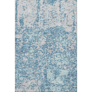 HomeRoots 5' X 8' Stylish Teal and Silver Abstract Washable Area Rug with UV Protection for Everyday Use 675266