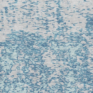 HomeRoots 9' X 12' Teal & Silver Abstract Washable Area Rug - Durable, Stylish, UV-Protected for Active Homes 675269