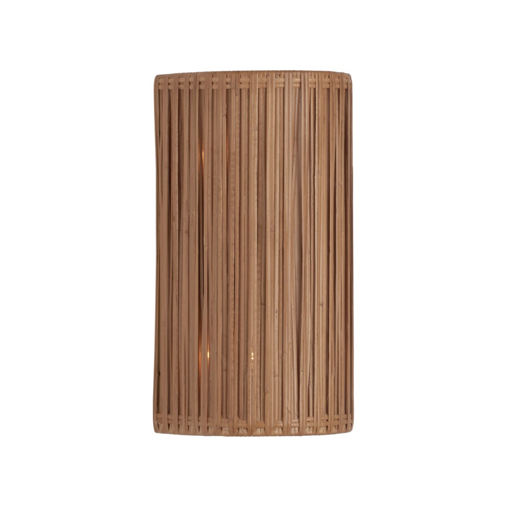 Wildwood Avondale Rattan Sconce With Antique Brass Accent — Sculptural Organic Wall Light For Cozy, Textured Ambiance 67528