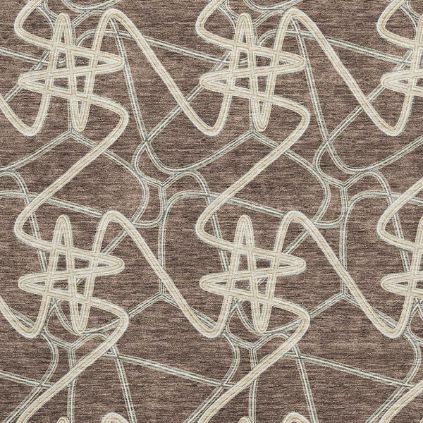 HomeRoots 8' X 10' Brown and Ivory Geometric Washable Area Rug - Durable, Stylish, Stain-Resistant Design! 675292
