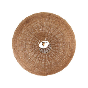 Wildwood Teague Handwoven Raffia Pendant Light — Low-Profile Coastal Fixture For Warm, Diffused Ambient Glow 12h x 23w x 23d 67533