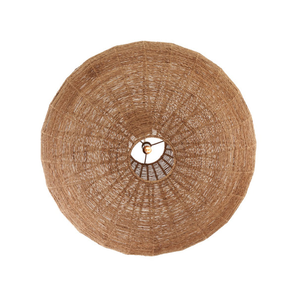 Wildwood Teague Handwoven Raffia Pendant Light — Low-Profile Coastal Fixture For Warm, Diffused Ambient Glow 12h x 23w x 23d 67533