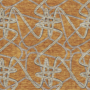HomeRoots 9' X 12' Stylish Terra Cotta Ivory Gray Geometric Washable Area Rug with UV Protection & Durability 675335