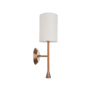 Wildwood Jaxson Rattan Sconce With Antique Brass Accents, Crisp White Shade For Soft Ambient Lighting — Ideal Hallwaysbedrooms 67534