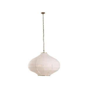 Wildwood Cassidy Organic Linen Pendant Light — Hand-Finished Sculptural Shade, Warm Diffused Glow For Dining Rooms 67536