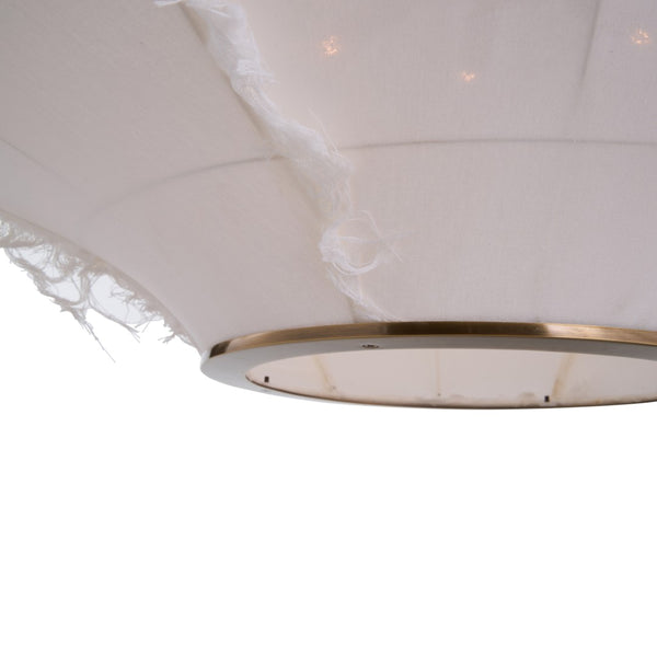 Wildwood Cassidy Organic Linen Pendant Light — Hand-Finished Sculptural Shade, Warm Diffused Glow For Dining Rooms 67536