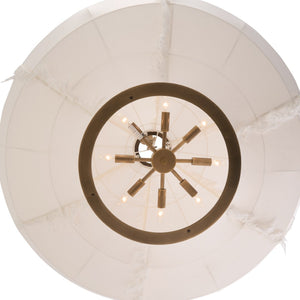 Wildwood Cassidy Organic Linen Pendant Light — Hand-Finished Sculptural Shade, Warm Diffused Glow For Dining Rooms 67536