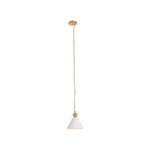 Wildwood Jett Marble Pendant Light With Antique Brass Accents, Adjustable Fabric Cord For Modern Spaces 67538
