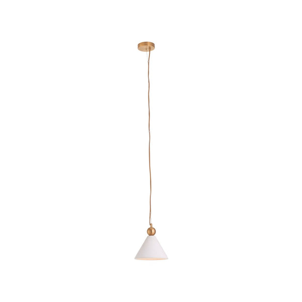 Wildwood Jett Marble Pendant Light With Antique Brass Accents, Adjustable Fabric Cord For Modern Spaces 67538