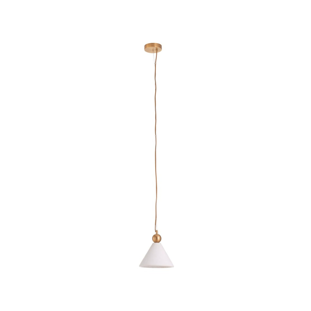 Wildwood Jett Marble Pendant Light With Antique Brass Accents, Adjustable Fabric Cord For Modern Spaces 67538