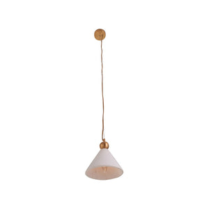 Wildwood Jett Marble Pendant Light With Antique Brass Accents, Adjustable Fabric Cord For Modern Spaces 67538