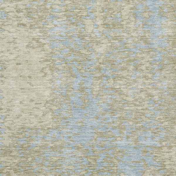 HomeRoots 9' X 12' Stylish Beige and Blue Abstract Area Rug – Washable, UV Protected, Perfect for Busy Homes! 675413