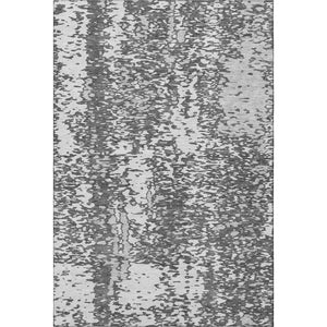 HomeRoots 5' X 8' Charcoal Gray & Silver Abstract Area Rug - Washable, UV-Protected, Perfect for Busy Homes! 675422