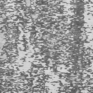 HomeRoots 8' X 10' Charcoal Gray & Silver Abstract Area Rug - Washable, UV Protected, Durable & Stylish Design 675424