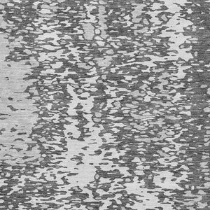 HomeRoots 10' Charcoal Gray and Silver Abstract Washable Area Rug - Stylish, Durable, UV-Protected Design! 675426